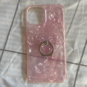 iphone 12 case and pop it pink quartz heart